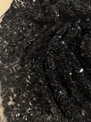 Picture of Broderie cu margele, paiete si perle Black