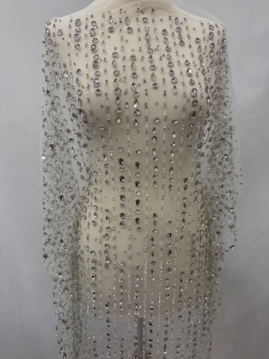 Picture of Galactique - Broderie cu cristale si margele din sticla - silver