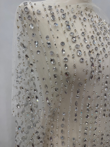 Picture of Galactique - Broderie cu cristale si margele din sticla - silver