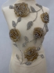 Picture of Gold Roses - Panou floral aplicatie gold&silver