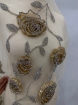 Picture of Gold Roses - Panou floral aplicatie gold&silver