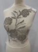 Picture of Silver Leafs - Panou floral aplicatie silver - white