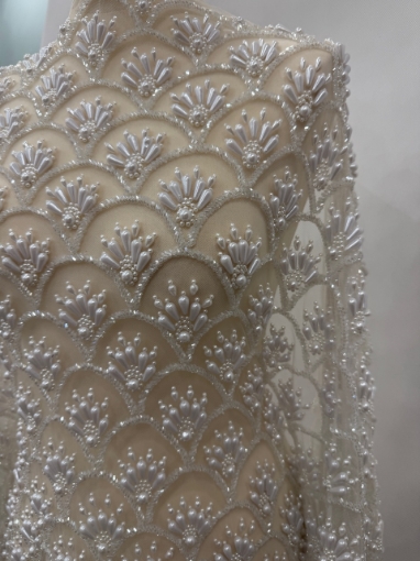 Picture of Imperial Splendor Broderie cu perle si margele - white