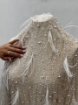 Picture of Lace with pearls and feathers Marry Me