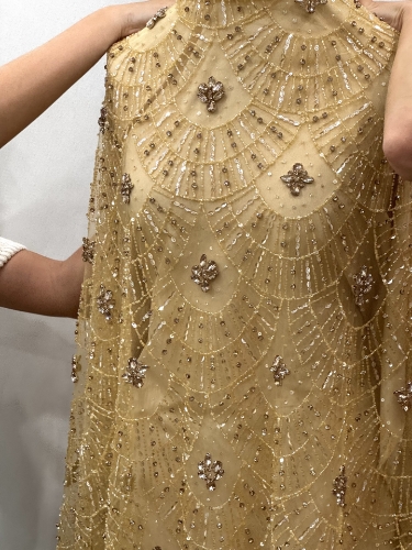 Picture of Bright Gold Crystal Embroidery