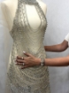 Picture of Handmade silver dress embellished with Crystals crystals.