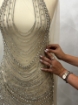 Picture of Handmade silver dress embellished with Crystals crystals.