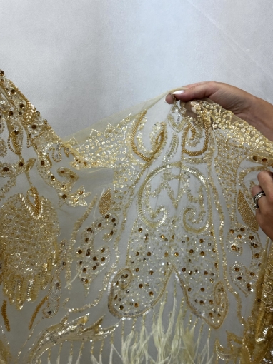 Picture of Feather and Crystal Embroidery