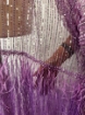 Picture of Lilac purple embroidery with fringes and feathers