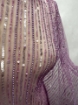 Picture of Lilac purple embroidery with fringes and feathers