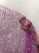 Picture of Lilac purple embroidery with fringes and feathers
