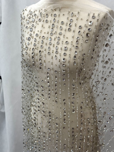 Picture of Galactique - Broderie cu cristale si margele din sticla - silver
