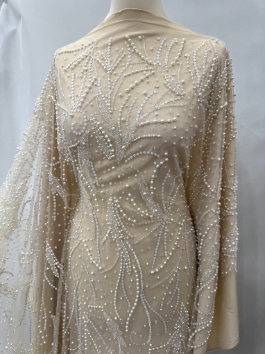 Picture of White/ivory pearl embroidery
