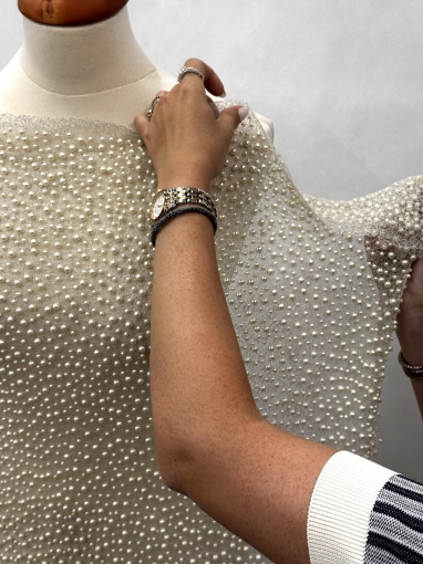 Picture of "Pearl mesh lace embroidery"