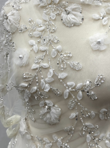 Picture of Valerdi Broderie cu flori 3d white