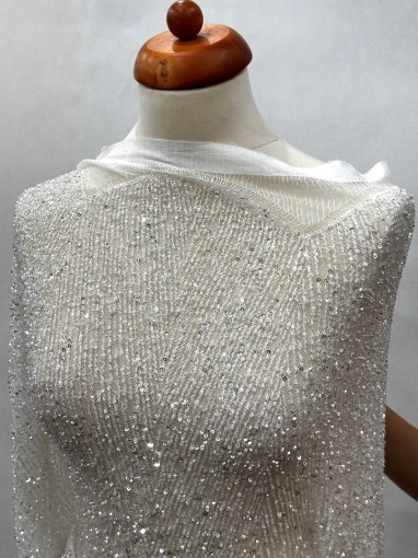 Picture of Beading and sequin embroidery on lace