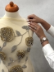 Picture of Gold Roses - Panou floral aplicatie gold&silver