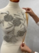 Picture of Silver Leafs - Panou floral aplicatie silver - white
