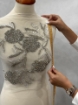 Picture of Silver Leafs - Panou floral aplicatie silver - white