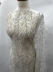 Picture of Crystal Mesh - broderie cu cristale argintii si margele - ivory