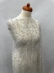 Picture of Crystal Mesh - broderie cu cristale argintii si margele - ivory