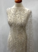 Picture of Crystal Mesh - broderie cu cristale argintii si margele - ivory