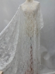 Picture of Bridal Orchids - Dantela brodata cu perle si margele - white