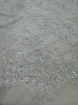 Picture of Bridal Orchids - Dantela brodata cu perle si margele - white