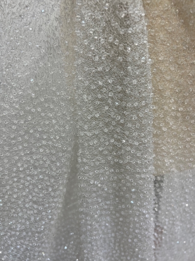 Picture of Crystal Raindrops - Broderie tip plasa cu cristale - offwhite