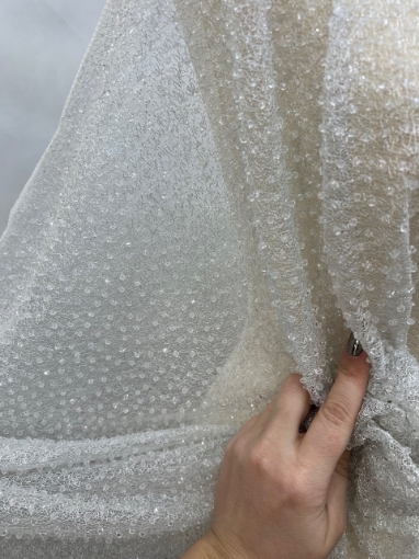 Picture of Crystal Raindrops - Broderie tip plasa cu cristale - offwhite
