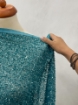 Picture of Beadwork with turquoise beads, pearls, and sequins