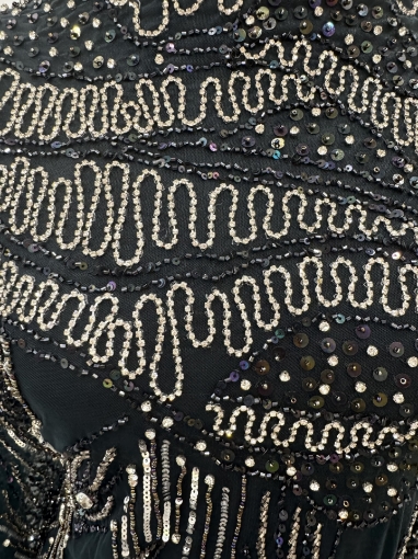 Picture of Bead and Petrol Green Crystal Embroidery