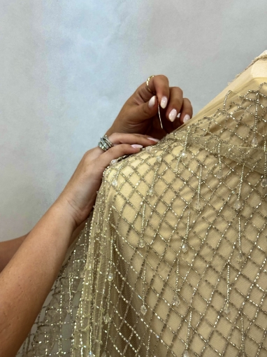 Picture of "Crystal fringe embroidery"
